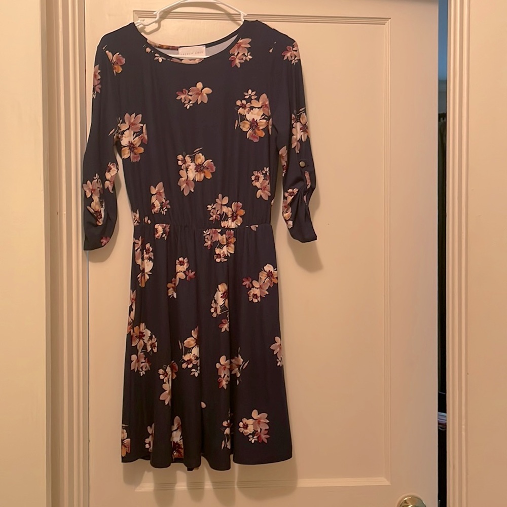 French Grey Dress - soft and lightweight material - great condition